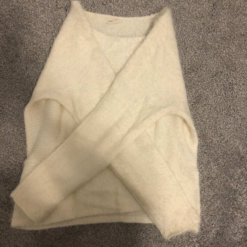 Fuzzy White Sweater